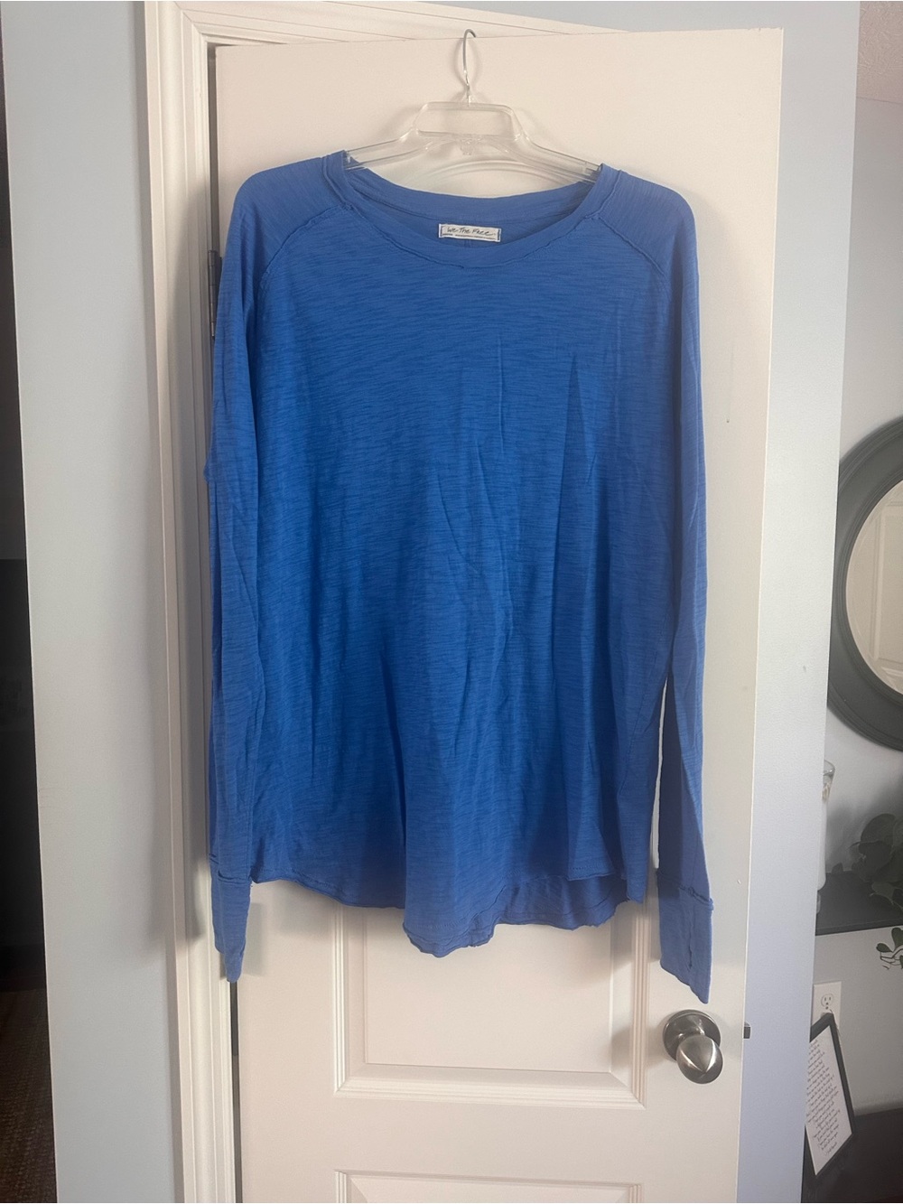 Free People Blue Long Sleeve Top